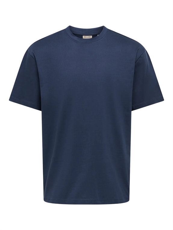 ONLY & SONS Fred Life RLS SS T-shirt - Blue Nights